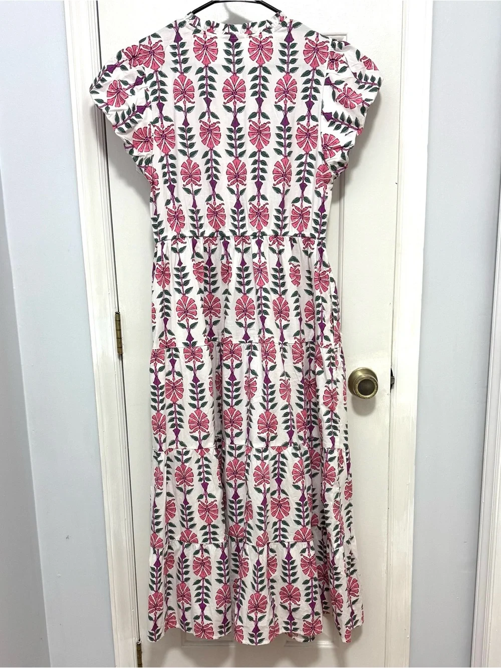 J. Crew Block Print Floral Puff Sleeve Maxi Dress 12